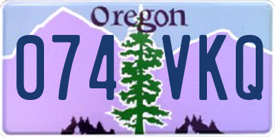 OR license plate 074VKQ