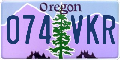 OR license plate 074VKR