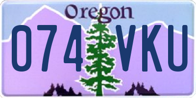 OR license plate 074VKU