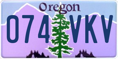 OR license plate 074VKV