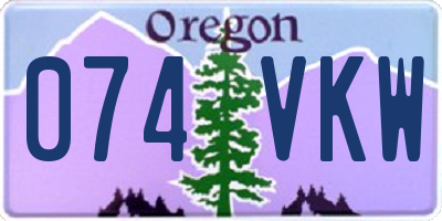 OR license plate 074VKW