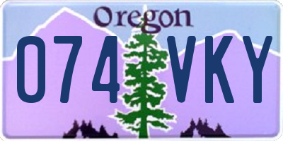 OR license plate 074VKY