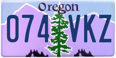 OR license plate 074VKZ