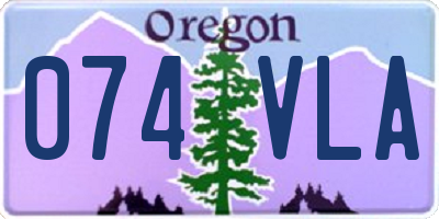 OR license plate 074VLA