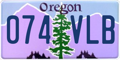 OR license plate 074VLB