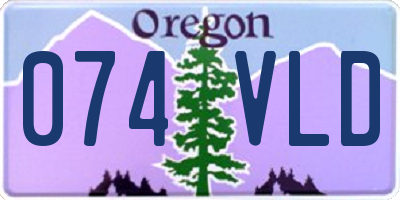OR license plate 074VLD
