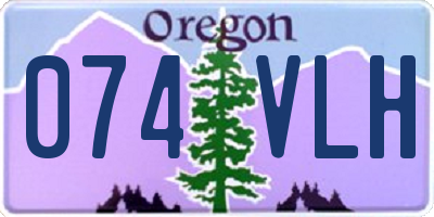 OR license plate 074VLH