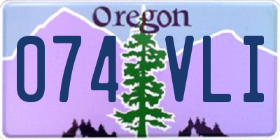 OR license plate 074VLI