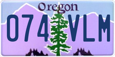 OR license plate 074VLM