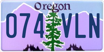 OR license plate 074VLN