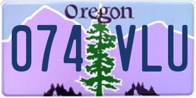 OR license plate 074VLU