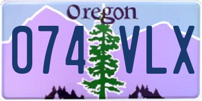 OR license plate 074VLX