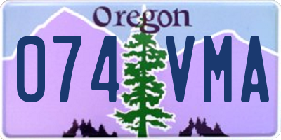 OR license plate 074VMA