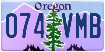 OR license plate 074VMB