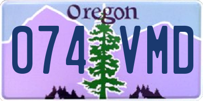 OR license plate 074VMD