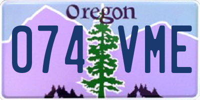 OR license plate 074VME