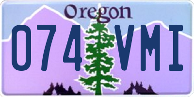 OR license plate 074VMI