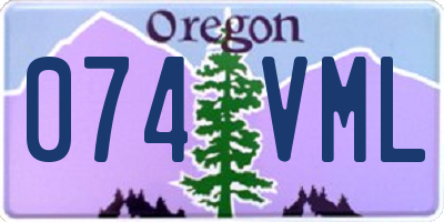 OR license plate 074VML