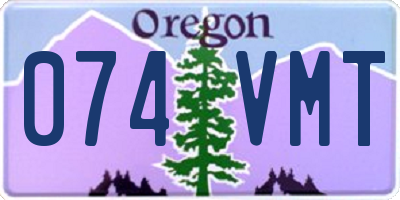 OR license plate 074VMT