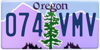 OR license plate 074VMV