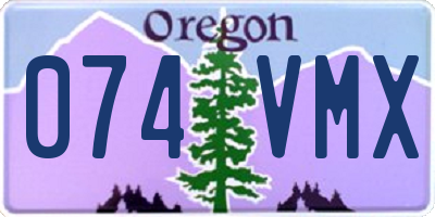 OR license plate 074VMX