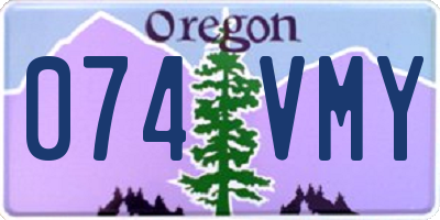 OR license plate 074VMY