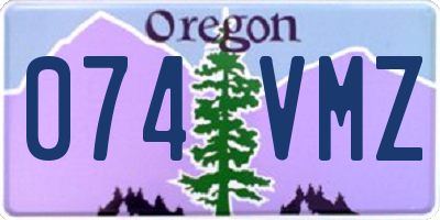 OR license plate 074VMZ