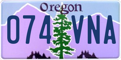 OR license plate 074VNA