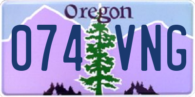 OR license plate 074VNG