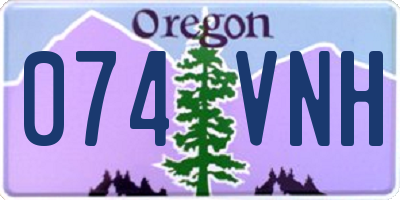 OR license plate 074VNH