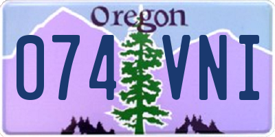 OR license plate 074VNI