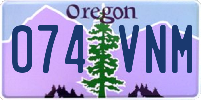OR license plate 074VNM