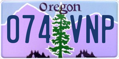OR license plate 074VNP