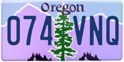 OR license plate 074VNQ