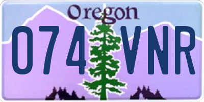 OR license plate 074VNR