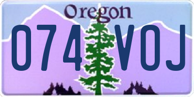 OR license plate 074VOJ