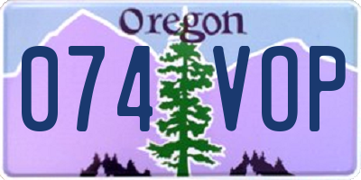 OR license plate 074VOP