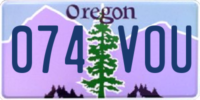 OR license plate 074VOU