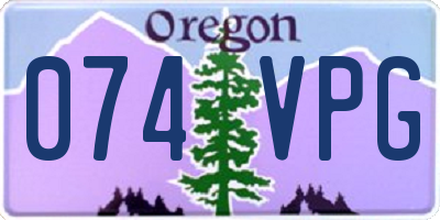 OR license plate 074VPG