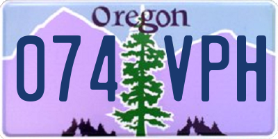 OR license plate 074VPH