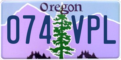 OR license plate 074VPL