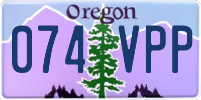 OR license plate 074VPP