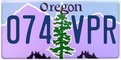 OR license plate 074VPR