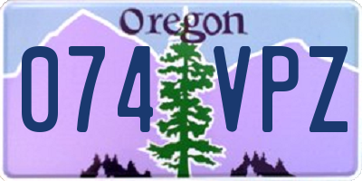 OR license plate 074VPZ