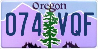 OR license plate 074VQF