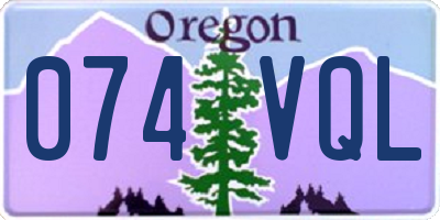 OR license plate 074VQL