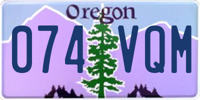 OR license plate 074VQM