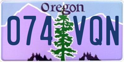 OR license plate 074VQN