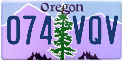 OR license plate 074VQV