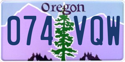 OR license plate 074VQW